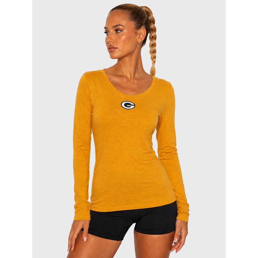 Antigua 100% Cotton NFL Gold Orange Long Sleeve Tee Shirt S NWT